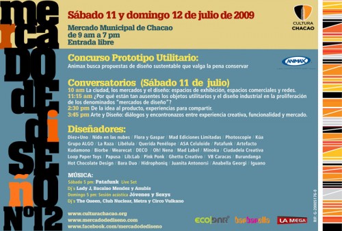 Mercado de Diseño 12 - Julio 2009 - Programa