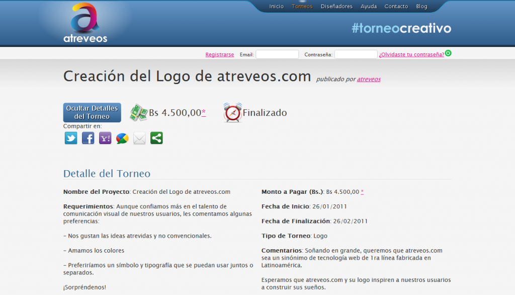 Atreveos.com - Concurso de Diseño de Logotipo