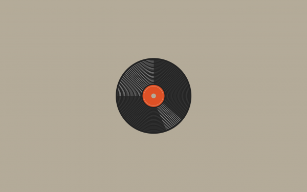 Simple Desktops - Fondo de pantalla minimalista: Disco Vinyl