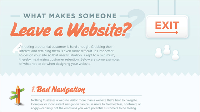 Infografía: ¿Qué hace a los usuarios abandonar un sitio web?