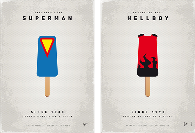 Superhero Ice Pop - Superman y HellBoy