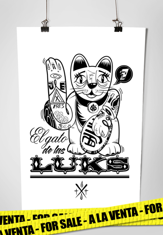 Cartel "El Gato de las Luk$" por ArtTattoo