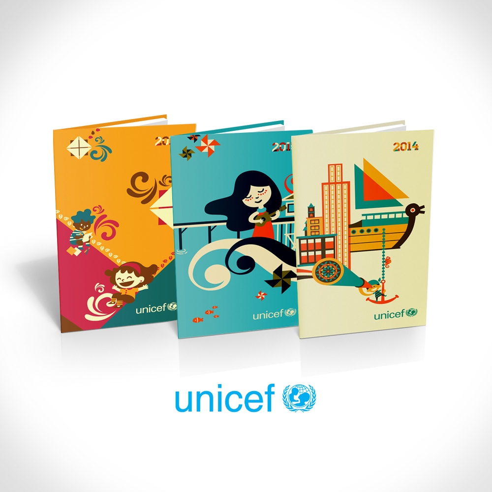 Unicef Agenda - Ilustraciones por Morkwork (Marcos Andrade)