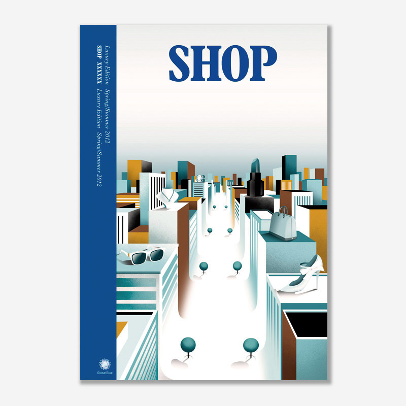 "Shop Magazine" (2012) por Borja Bonaque. Cliente: Global Blue