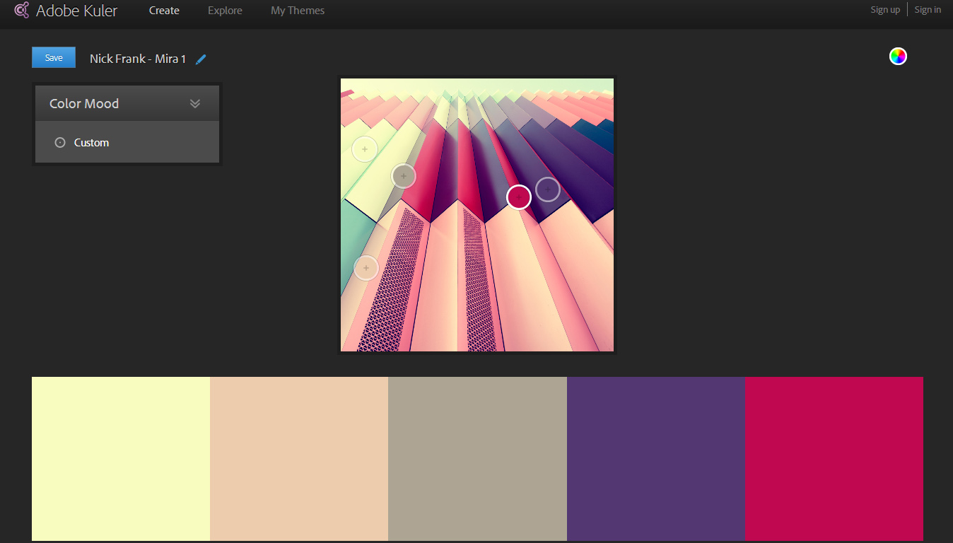 Extraer e identificar la paleta de colores principales de una imagen con Adobe Kuler