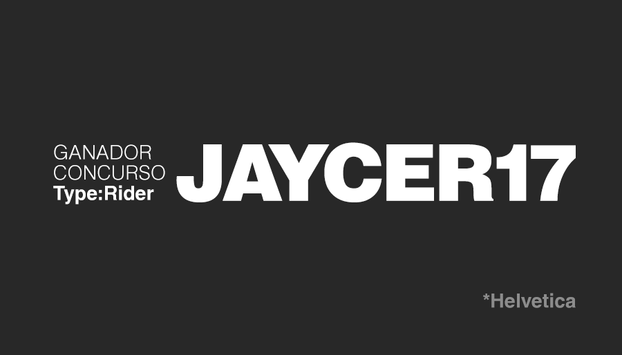 Ganador Concurso Type Rider, videojuego tipográfico : JAYCER17