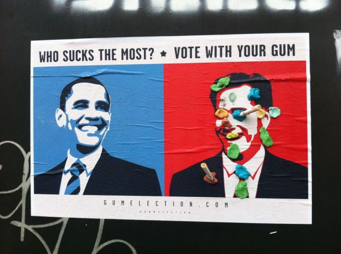 Gum Election 2012 - Cooper Union Poster, East Village