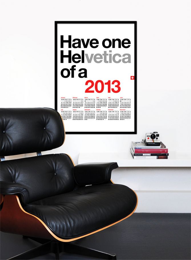 Helvetica Calendar 2013 por Yumalum