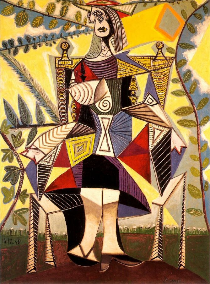 Femme au jardin /  Femme assise au jardin (Pablo Picasso, 1938)