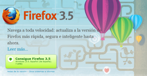 Disponible nueva versión Firefox 3.5