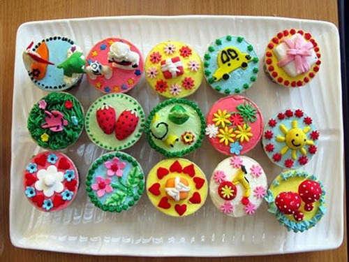 Pasteles Cupcakes de Colores