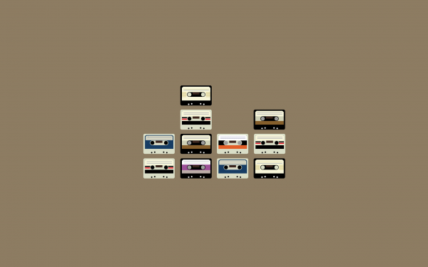 Simple Desktops - Fondo de pantalla minimalista: Casettes