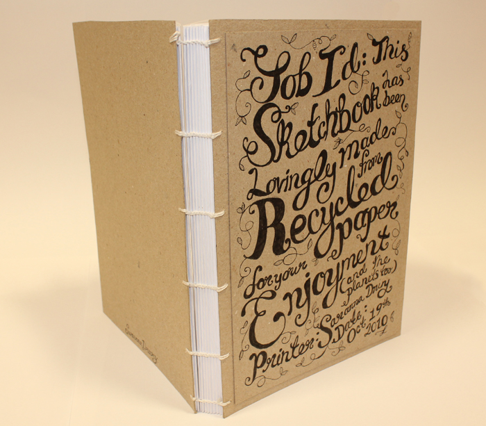 Cuaderno Reciclado con Portada Tipográfica por Saranna Drury