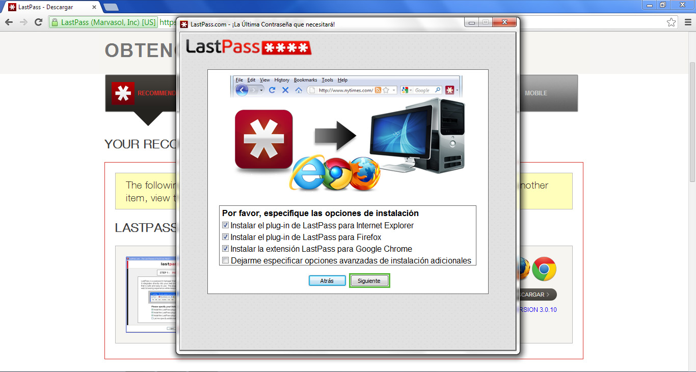 LastPass - Extensión para Manejar tus Contraseñas. Instalación